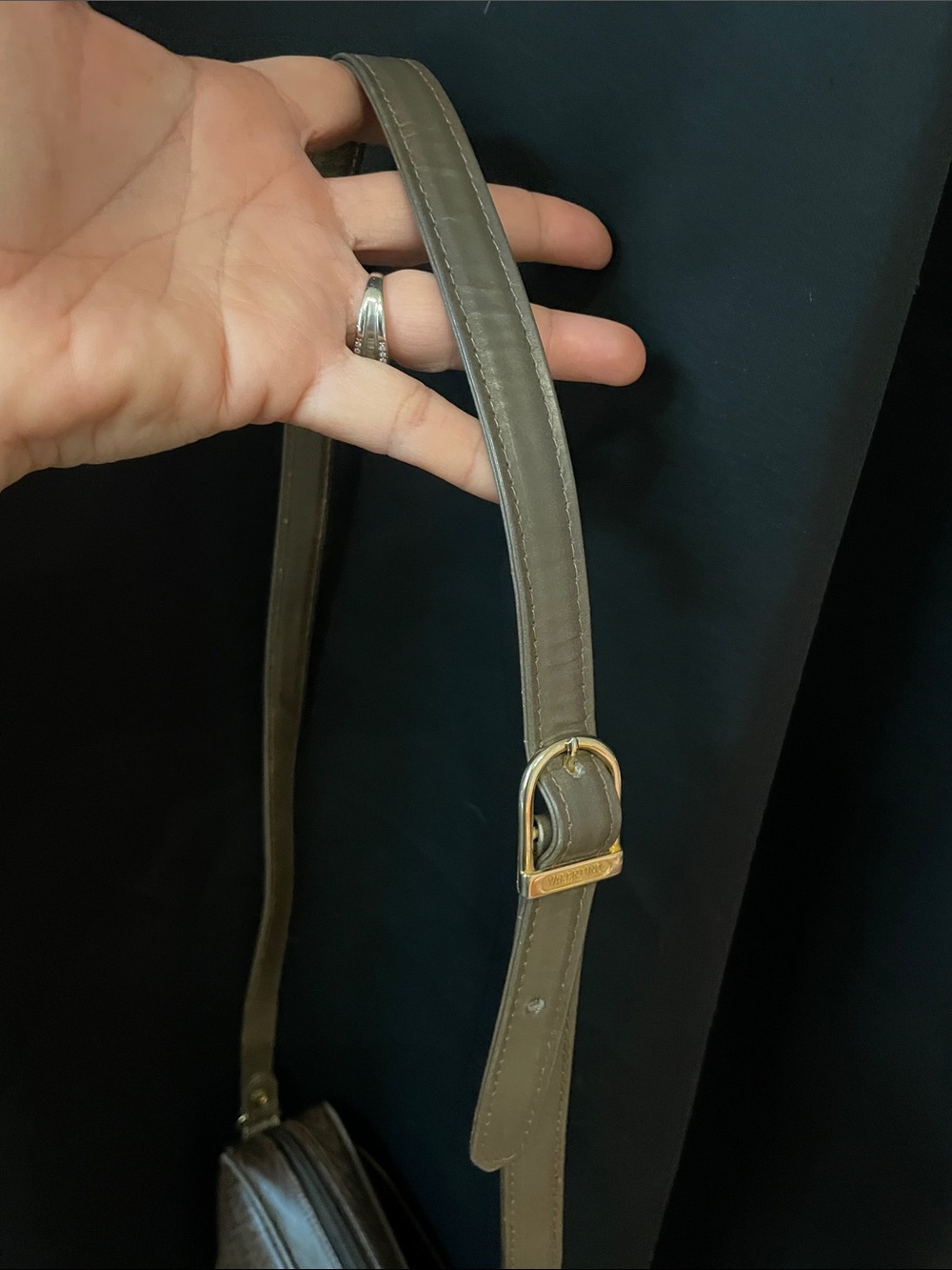 Mario Valentino Brown Monogrammed V-Logo Crossbody Bag - Picture 17 of 17